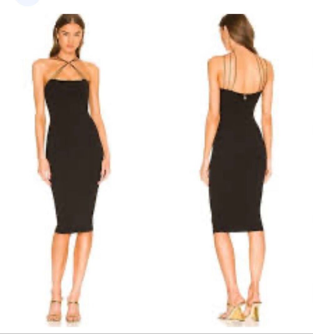 Nookie Trinity Two Way Dark Brown Bodycon Midi Dress Size S Australia